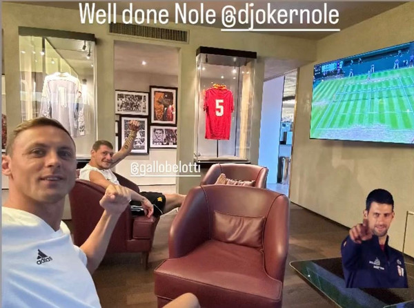 instagram matic belotti djokovic-rublev wimbledon