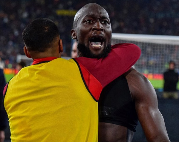 lukaku roma lecce esultenza