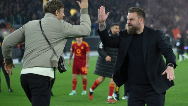 de rossi e huijsen roma feyenoord