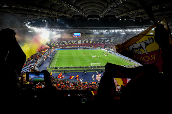 roma-bayer leverkusen coreografia curva sud