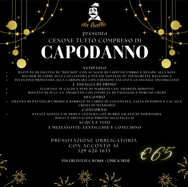 menu capodanno da baffo