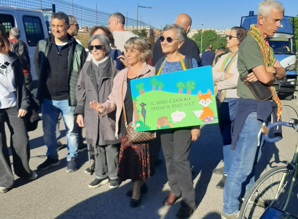stadio roma manifestanti pietralata