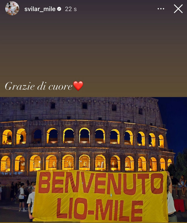 instagram striscione figlio svilar