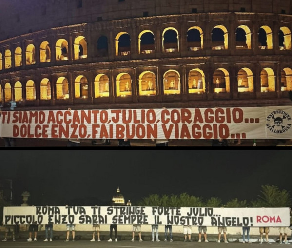 striscioni per julio sergio