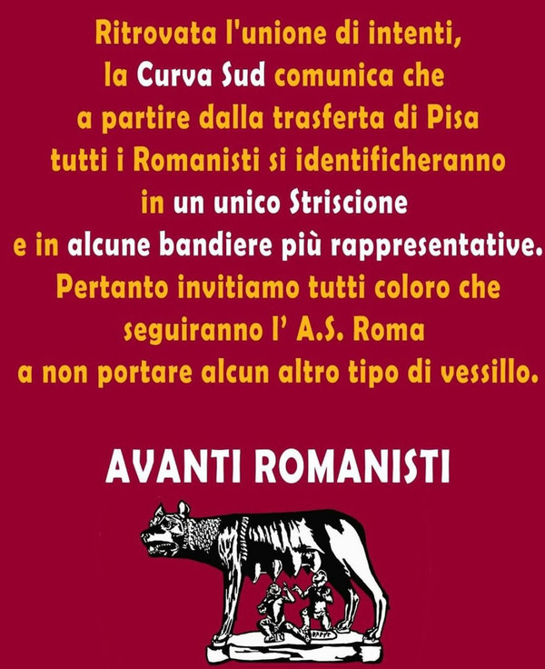 comunicato curva sud