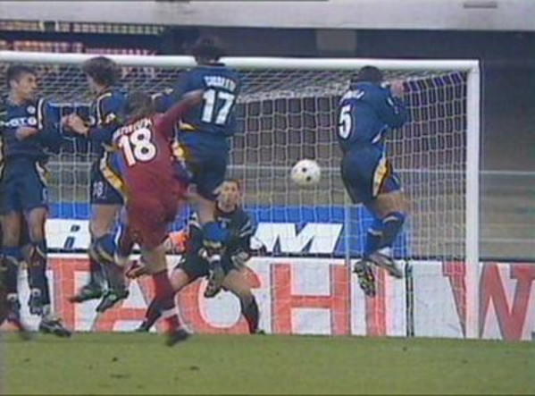 batistuta punizione verona-roma