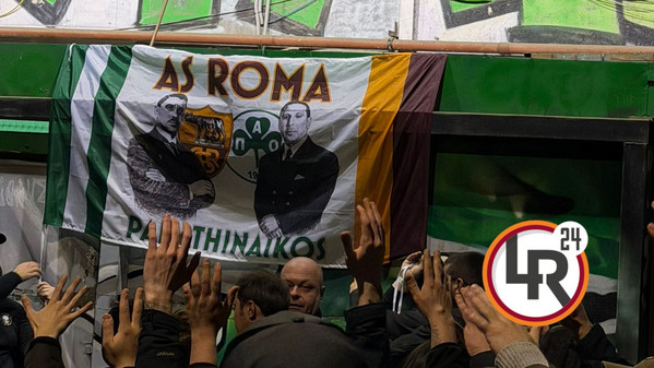 Tifosi Roma Panathinaikos gemellaggio festa ad Atene