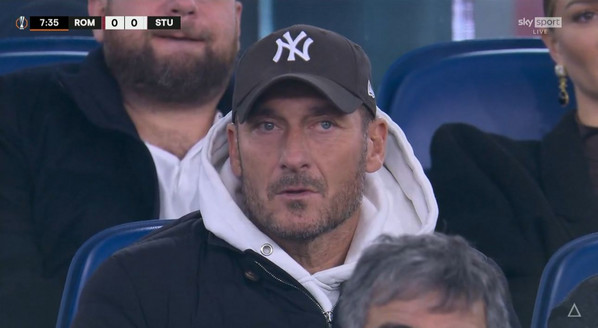 totti roma stoccarda screen