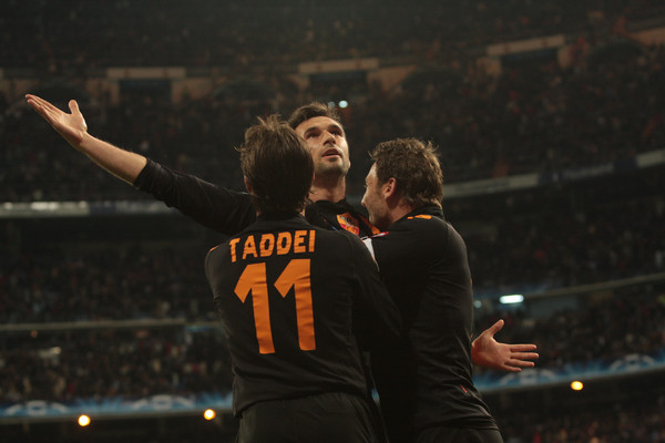 real madrid-roma taddei vucinic totti