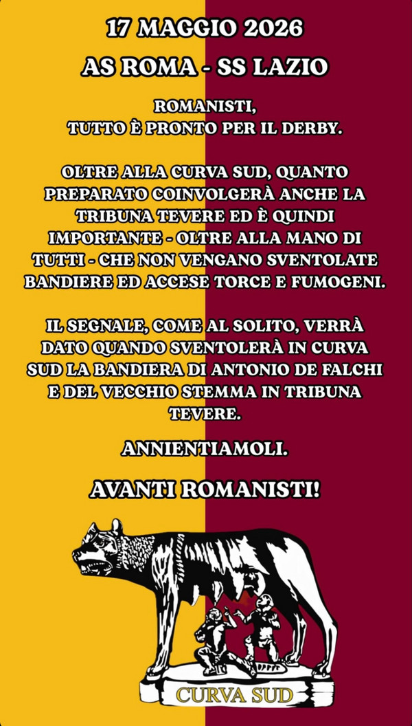 curva sud coreografia derby