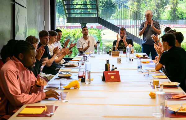 trigoria squadra gasperini colazione