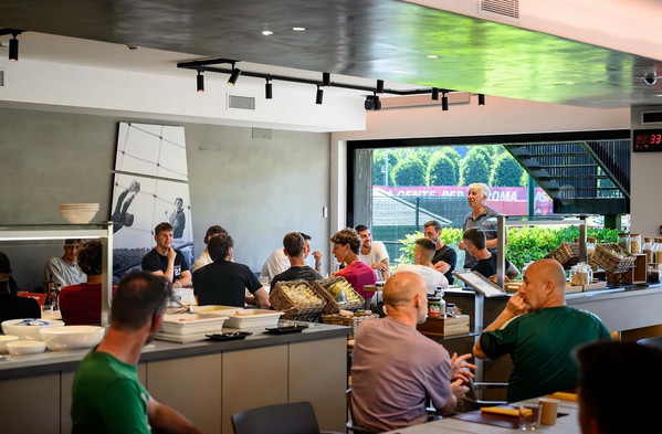 trigoria squadra gasperini colazione